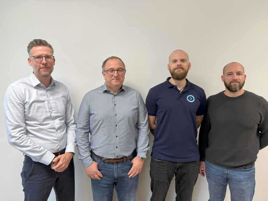 Das Team der Niederlassung Heidelberg: v.l.n.r. Altenbeck, Denk, Gutting, Schmidt