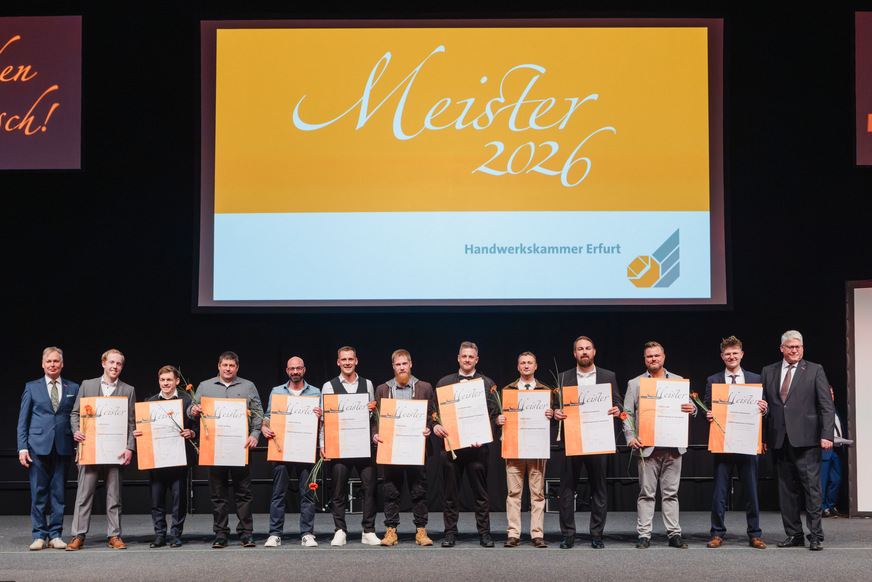 Meisterfeier der Handwerkskammer Erfurt in der Messehalle.