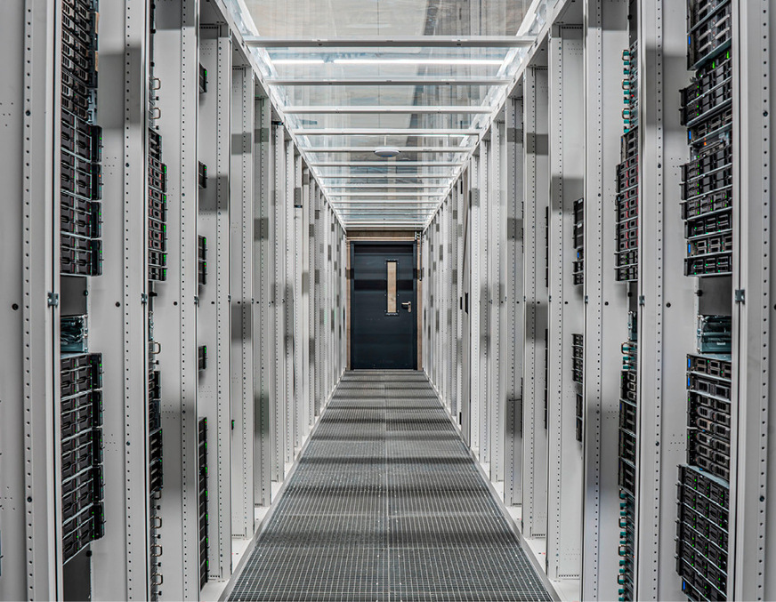 Blick in das Rechenzentrum.