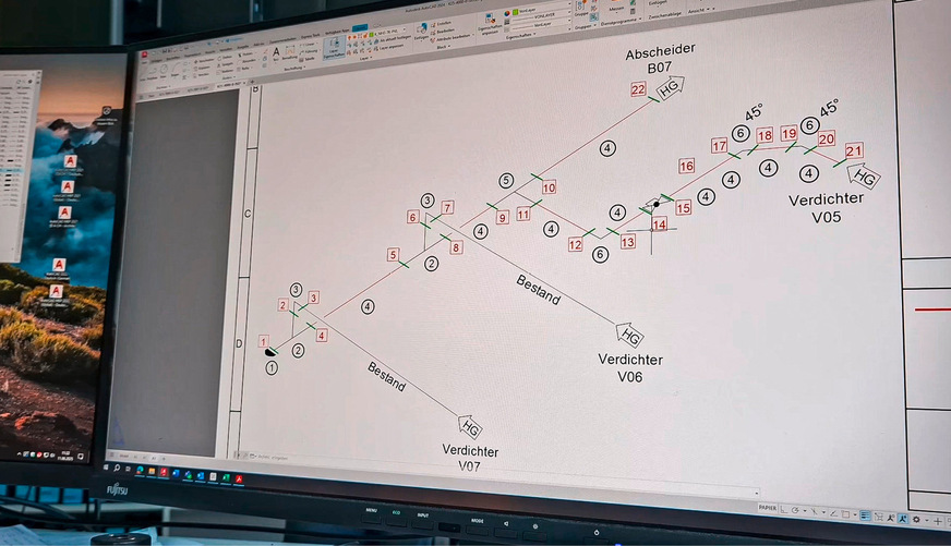 ...und für die Dokumentation sauber in Zeichnungen übertragen.