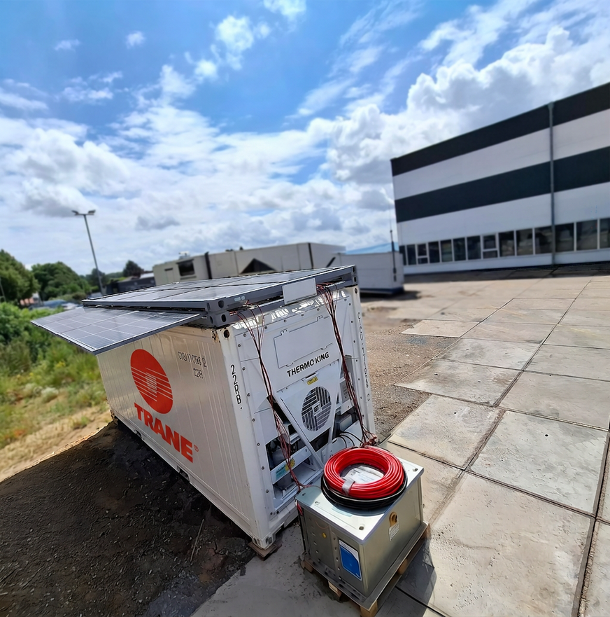 Solarbetriebener Kühlcontainer von Trane.