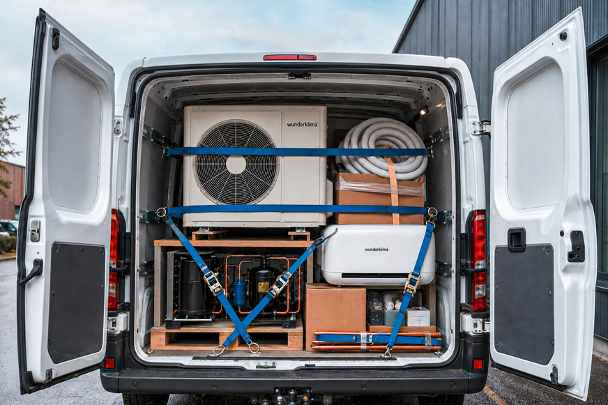 Klimaanlagen, die mit weniger als 12 kg Kältemittel gefüllt sind, sind von den Transportvorschriften des ADR freigestellt.