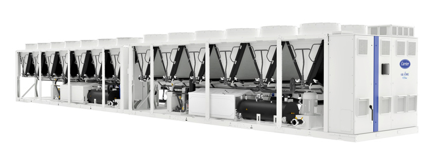 Das System AquaForce 30XF von Carrier mit ­FreeBoost-Technik senkt die Energiekosten von Rechenzentren und steigert zugleich Leistung, Produktivität und Nachhaltigkeit.
