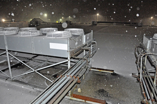 Winterliche Bedingungen im April 2018 konnten die Anlagenumstellung nicht aufhalten.