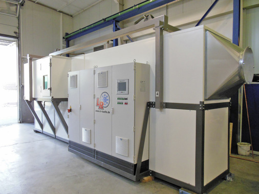 Die individuell projektierte L&R-Kälteanlage erzeugt trockene Luft für die Vermahlung von hochwertigem Pulverlack.