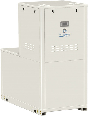 Zwei Geothermie-Wärmepumpen ELFOEnergy Ground Medium2 sind für die Wärme- und Kälteverteilung zuständig.