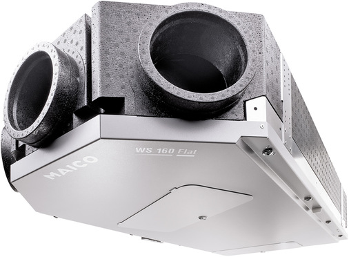 Das zentrale Lüftungssystem WS 160 Flat ist besonders flach ausgeführt.