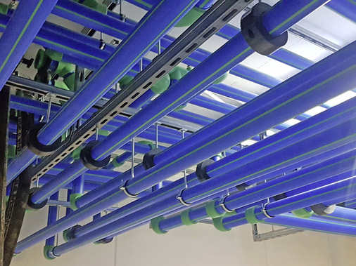 Für die gesamte Kälteverrohrung des CIO wurde aquatherm blue pipe eingesetzt.