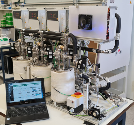 Das Prinzip Virusgrill Apparatur zur thermischen Inaktivierung Aerosolgetragener Viren.