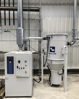 Die zentrale Luftabsaugung VAC-Cube 125i eignet sich für die Mehrplatzabsaugung.