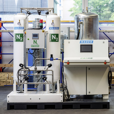 Zum Produktportfolio von Mader gehören auch anwendungsspezifische Stickstoffanlagen unter anderem für die Laserfertigung.