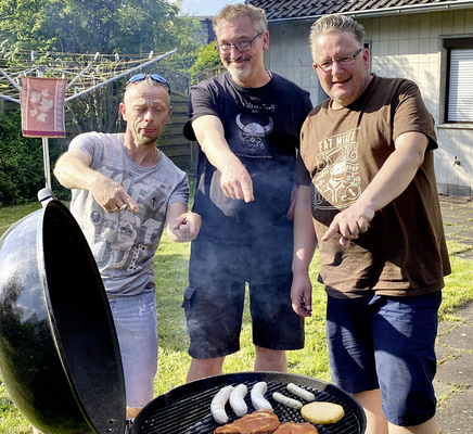 Wolle und ich bei Danny.