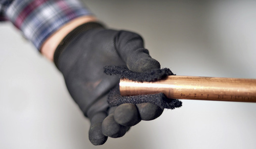 Vorbereitung des passenden Rohrs.