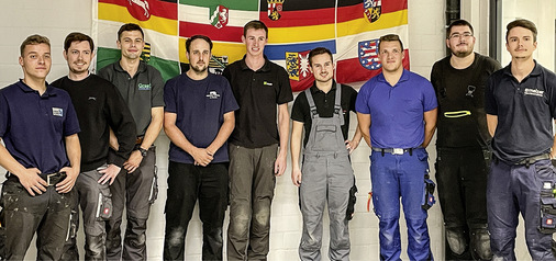 Die neun Teilnehmer der Deutschen Meisterschaft 2023