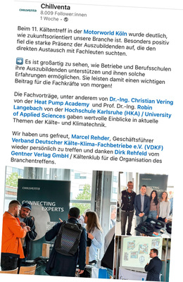 Über diesen Thread der Chillventa auf LinkedIn haben wir uns sehr gefreut.