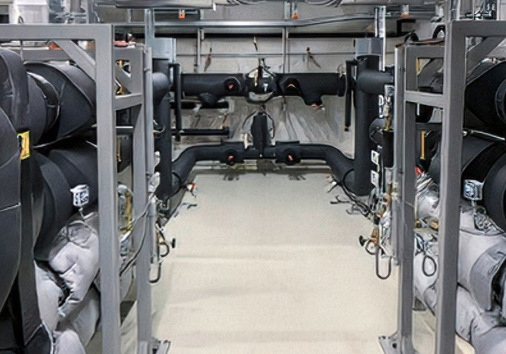 Komponenten der neuen Lösung bei den Stadtwerken Norderstedt: Wärmezentrale-Wärmenetz, Rohrleitungsnetz, Rohrleitungsführung, Hydraulische Anbindung, Leitungsnetz, Fernwärmeleitungen.