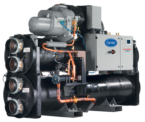 Carrier Klimatechnik installierte Anfang 2024 bei den Stadtwerken Norderstedt zwei Hochtemperatur-Wasser/Wasser-Wärmepumpen für industrielle und gewerbliche Heizanwendungen des Typs AquaForce 61XWH-ZE10.