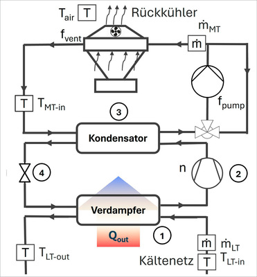 Schematische Darstellung der untersuchten Systemkonfiguration