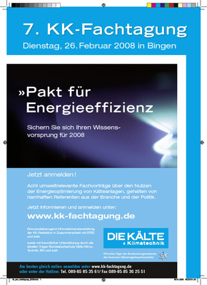 Jetzt informieren und anmelden:

Acht umweltrelevante Fachvorträge über den Nutzen der Energieoptimierung 
von Kälteanlagen, gehalten von namhaften Referenten aus der Branche und der 
Politik.

http://www.kk-fachtagung.de [1]

[1] http://www.kk…