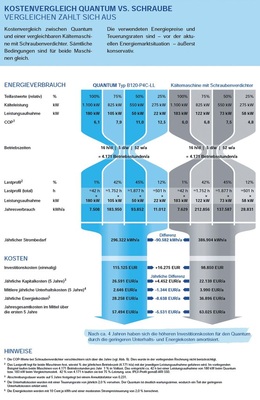 Genaues Rechnen lohnt sich: Kosten entstehen nicht nur bei der Anschaffung 
eines Kaltwassererzeugers, sondern auch Wartungs- und Energiekosten schlagen 
zu Buche
