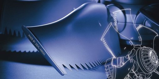 Bild 4: Für das Design der Ventilatorflügel wurden Methoden der Bionik 
eingesetzt. Vorbild waren hier die Flügel der Eule. Vorteile sind Laufruhe 
und hohe Wirkungsgrade
