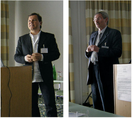 Wer kann letztendlich cool bleiben bei der Kfz-Klimatisierung? Joachim 
Gerstel (rechts) mit dem neuen DuPont/­Honeywell-Kältemittel HFO-1234yf 
oder Frank Obrist durch Einsatz der CO2
-Technologie?
