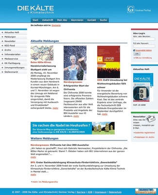 Vorsprung durch Wissen die ideale Ergänzung zur monatlichen KK:
Das Fachportal für die Kälte- und Klimabranche jetzt für zusätzliche 
Services kostenlos anmelden!
