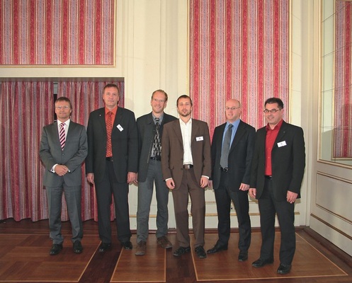 Die Vortragenden (v.l.): Günther Mertz, Claus Händel, Dr. Jens Pfafferott, 
Carsten Hindenburg, Bernd Hebenstreit und Dr. Michael Schwarz
