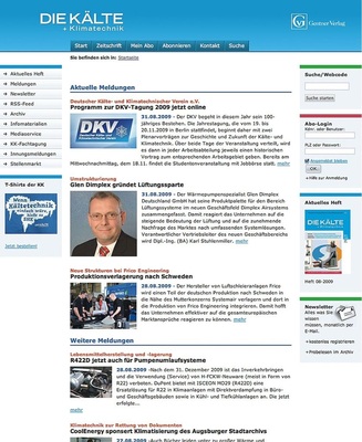 Vorsprung durch Wissen die ideale Ergänzung zur monatlichen KK:
www.diekaelte.de
Alle wichtigen Branchennews veröffentlichen wir tagesaktuell im Internet. 
Schauen Sie öfter mal rein.

