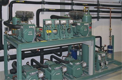 Kälteanlage (1. Untergeschoss) Verbundsystem mit 40kW
