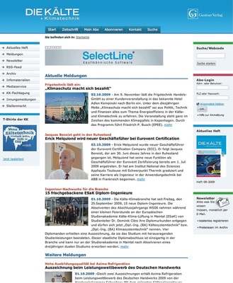 Vorsprung durch Wissen die ideale Ergänzung zur monatlichen KK:
www.diekaelte.de
Denken Sie auch daran, unseren kostenlosen Newsletter zu abonnieren.
