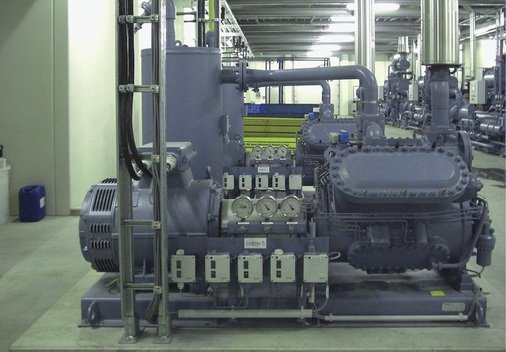 Zum Einsatz kommen auch Kolbenverdichter Grasso 610
