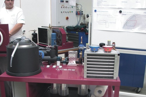 Die Bierkühlung aus der Teko-Lehrwerkstatt besticht durch die saubere 
Verarbeitung
