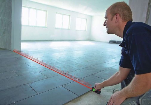 Boden nicht begehbar? Kein Problem: per Laserstrahl lassen sich wichtige 
Maße dennoch ermitteln
