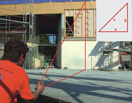 Oberster Gebäudepunkt von unten nicht anvisierbar? Kein Problem mit der 
indirekten Höhenmessung
