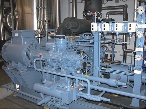 Schraubenverdichter von GEA Grasso, Typ LD-5A, DuoPak zwei Verdichter auf 
einem Rahmen, 954 kW
