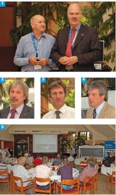 1 Roland Handschuh und Heribert Baumeister (BIV) begrüßten die Gäste
2 Harald Conrad berichtete über den aktuellen Stand der R 22-Diskussion
3 Michael Hendriks informierte über öko-effiziente Systemlösungen
4 Bei Reiner Rieß stand die Bedeutung der EC…