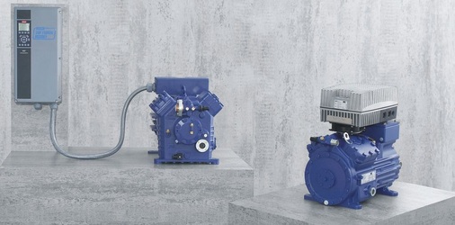 Bild 2: Externe- (Bock EFCe-System) sowie aufgebaute Frequenzumformerlösung 
(Bock EFC-System)
