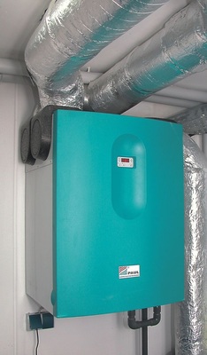 Das Wärmerückgewinnungssystem realisiert auch eine Feuchterückgewinnung
