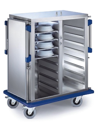 Bild 5: Tablett-Transportwagen mit einer Kapazität von 16 oder 20 
Euronorm-Tabletts
