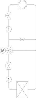 Einspritzschaltung mit Dreiwege-Ventil
