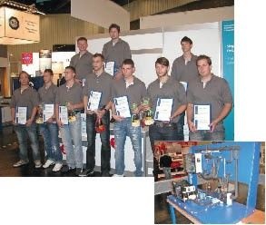 Die Teilnehmer und Sieger des diesjährigen Bundes-leistungswettbewerbs auf 
der Chillventa: Alle Anlagen liefen dies konnten nicht nur die Sieger als 
persönlichen Gewinn mit nach Hause nehmen
