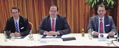 Die Kaut-Referenten, von links Mihael Gracin, Philip Kaut, Rainer Frigger.
