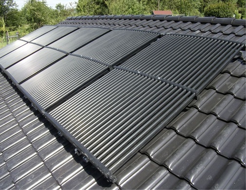 Bild 8: Solar-Luftabsorber für den Betrieb in Anlagen mit Eisspeicher und 
Wärmepumpe.
