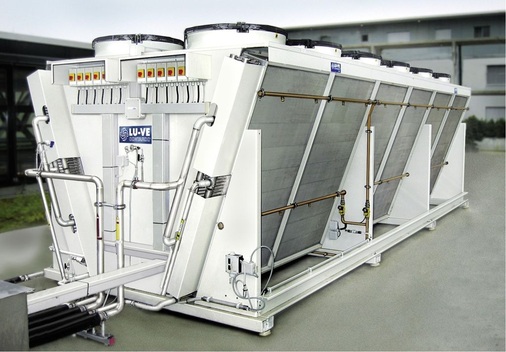 Bild 10: CO2-Gaskühler mit Sprühsystem (Sommerleistung = 500 kW)
