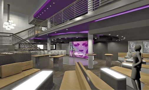 Bar- und Lounge-Bereich im 8. und 9. Obergeschoss
