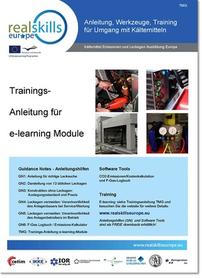 Bild 2: Titelseite „Trainings-Anleitung für E-Learning-Module“
