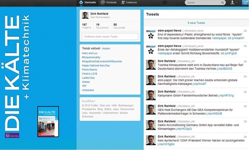 Für die schnelle Info unterwegs eignet sich Twitter auch für unsere 
Branche.
