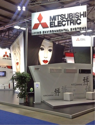 Entspannung im Zeichen von ZEN durch Klimatisierung will Mitsubishi Electric 
vermitteln.
