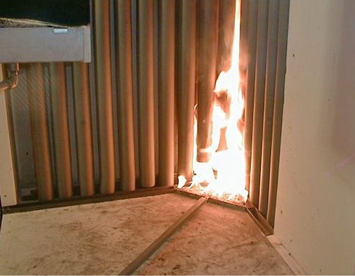 Bild 4: Der SBI-Test mit elastomerenDämmstoffen
